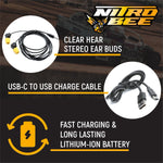 Rugged Radios UHF Radio, 10000 Channels, 400 To 480 MHz, 1000 mAh Battery Capacity - NITRO-BEE-X
