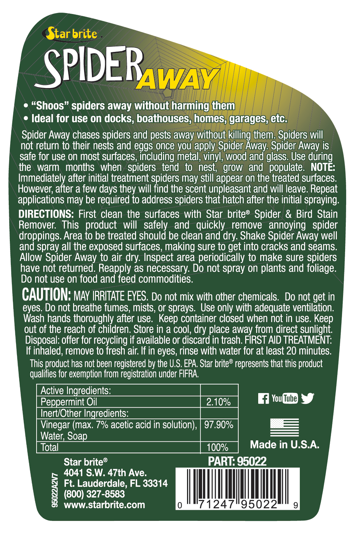 Star Brite Pest Repellent, 22 oz Trigger Spray - 095022P