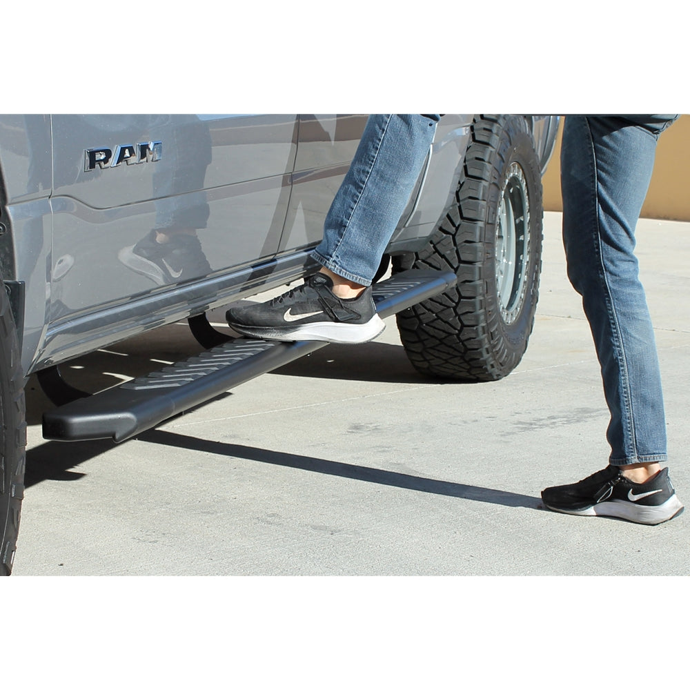 Raptor Series Running Board, Textured, Black, Aluminum - 2203-0377BT