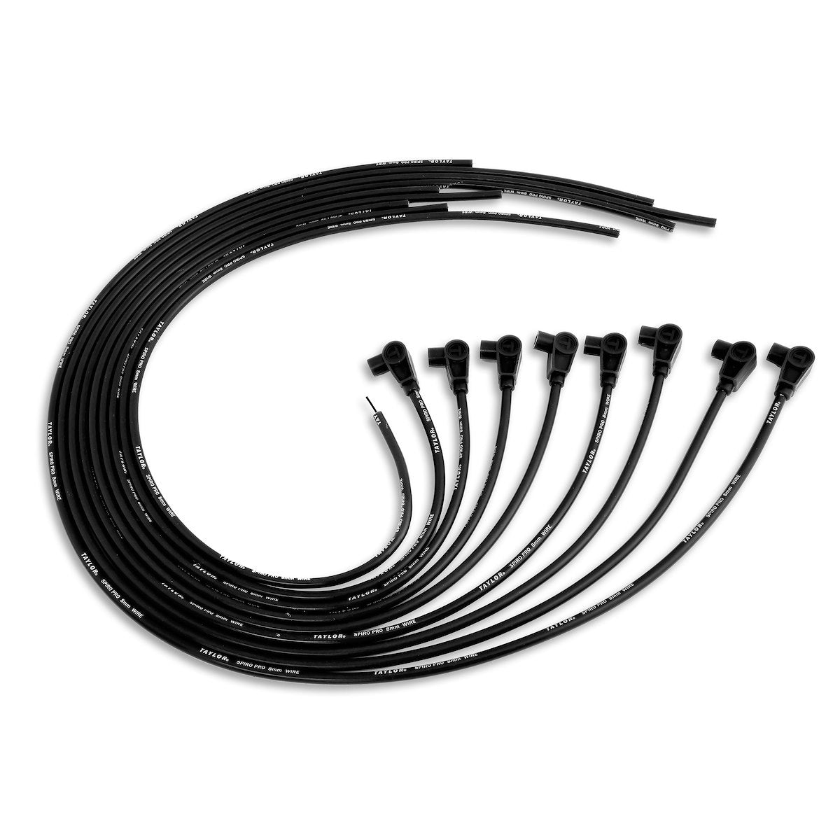 Taylor Cable Spark Plug Wire Set, Unassembled, Black, 8 Millimeter Diameter - 73051