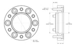 Spidertrax Wheel Spacer, 6 x 139.7 Millimeter/6 x 5.50 in Bolt Pattern, 31.75 Millimeter/1.25 in Thickness, Anodized Black, Set Of 2 - WHS007K
