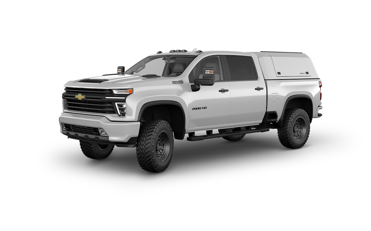 SmartCap Truck Cap, Holds Up To 330 lb When Moving And 770 lb When Parked, Gloss White, Stainless Steel - EC0110-WH