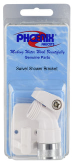 Phoenix Products Shower Head Mount, Chrome Plated Connector, White - PF276003