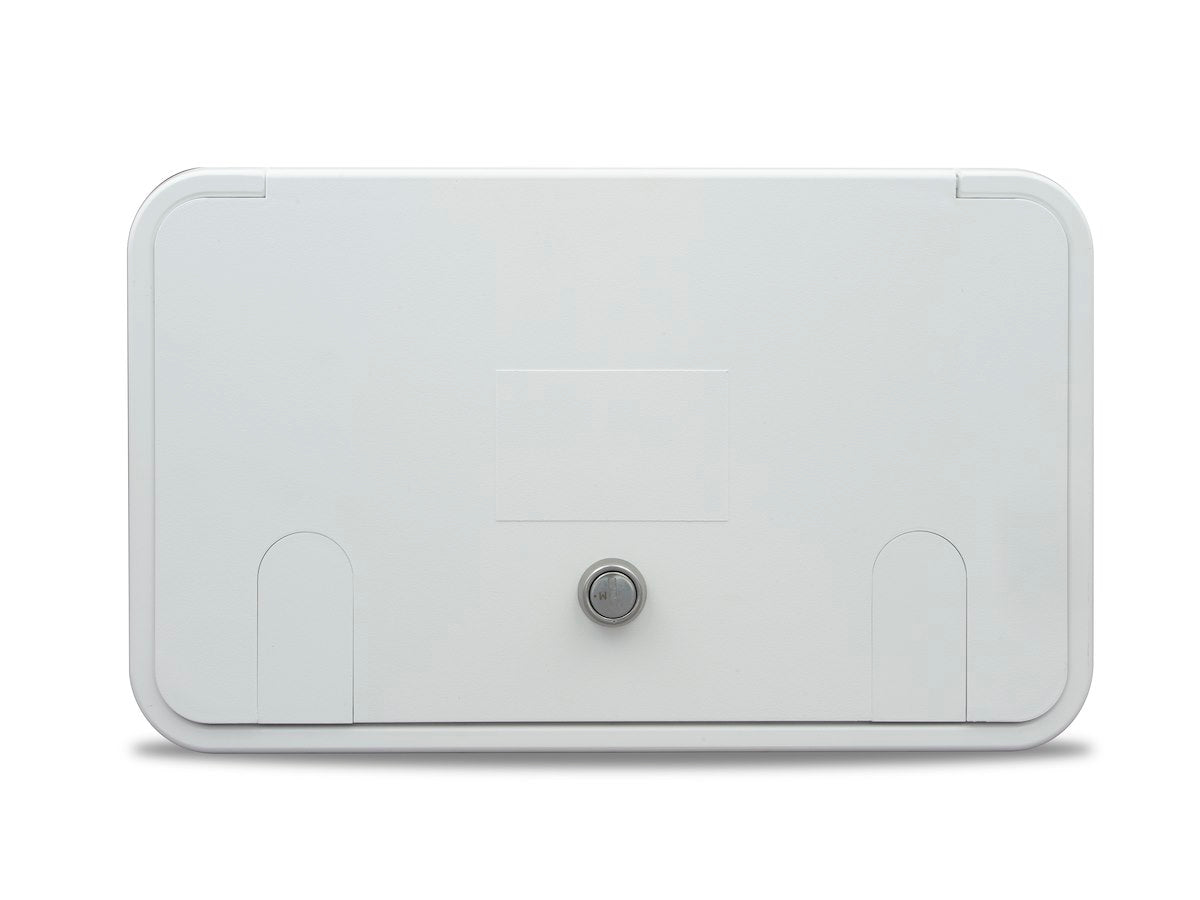 B&B Molders Electrical Cord Hatch, With 2 Vermin Doors To Accept 30/50 amp Power Cords, 6 in Height x 11-1/16 in Width Cutout Dimension - 94316