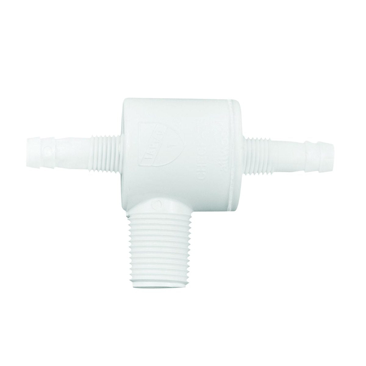 Attwood Marine Adapter Fitting, 3/8 in Barb Tee Fitting, White - 6115-1