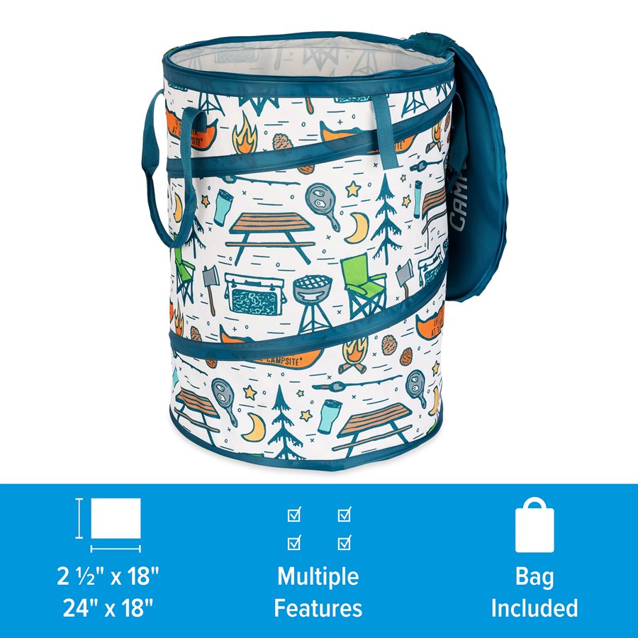 Camco Collapsible Container, Holds 30 gal Kitchen Size Trash Bag - 42997