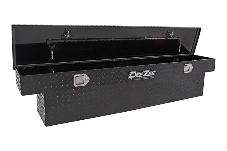 Dee Zee Tool Box, Black Gloss Powder Coated Aluminum, 12 in Length x 69-3/4 in Width x 14-1/4 in Height, 5.75 Cubic ft Capacity - DZ6170NB