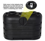 Flame King Propane Tank Cover, For Dual 20 lb Cylinder, Black, 29 in Width x 19-1/2 in Height x 14 in Depth - YSN-PCC-RV20