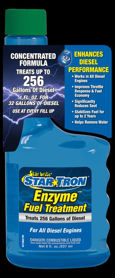 Star Brite Fuel Additive, Treats Up To 256 gal, 8 oz Bottle - 093108