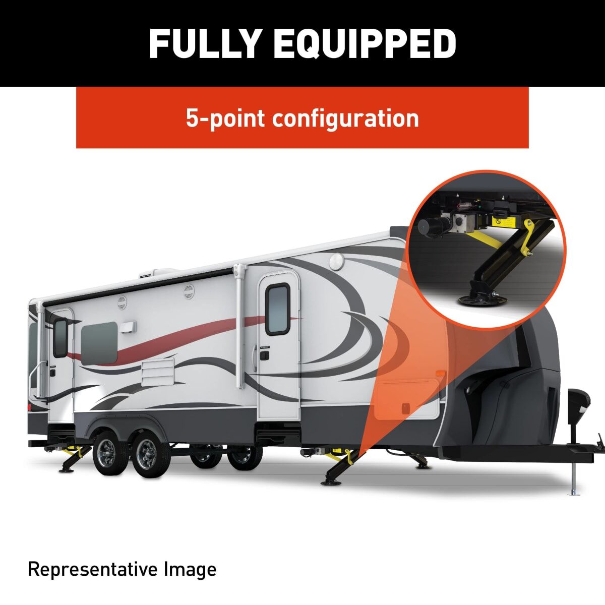 Lippert Leveling System, 10000 lb Gross Vehicle Weight Lift Capacity - 672136