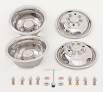 Phoenix USA Wheel Simulator, Fits 16 in Diameter 8 Lug Dual Wheels, Stainless Steel, Set Of 4 - NF12