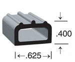 Clean Seal Multi Purpose Weather Stripping, 50 ft Length x 5/8 in Width x 0.400 in Thickness, Black - 1705H2-50