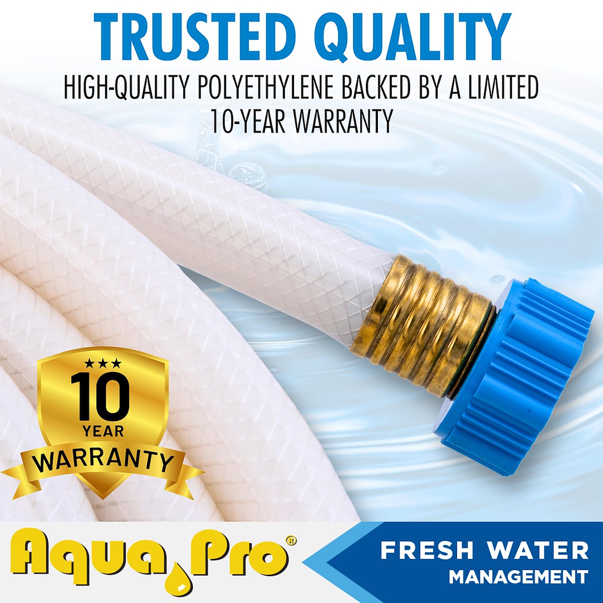Aqua Pro Fresh Water Hose, 5/8 in Diameter, 50 ft Length, 120 PSI Working Pressure - W20867