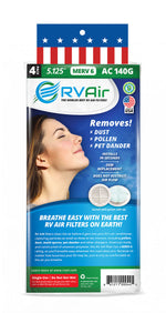 RV Air Air Conditioner Filter, MERV 6 Rating, 5-1/4 in Diameter - AC 140G