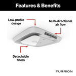 Furrion Air Conditioner Ceiling Assembly, White, Fits 14 in x 14 in Vent Opening - FACT11MA-PS