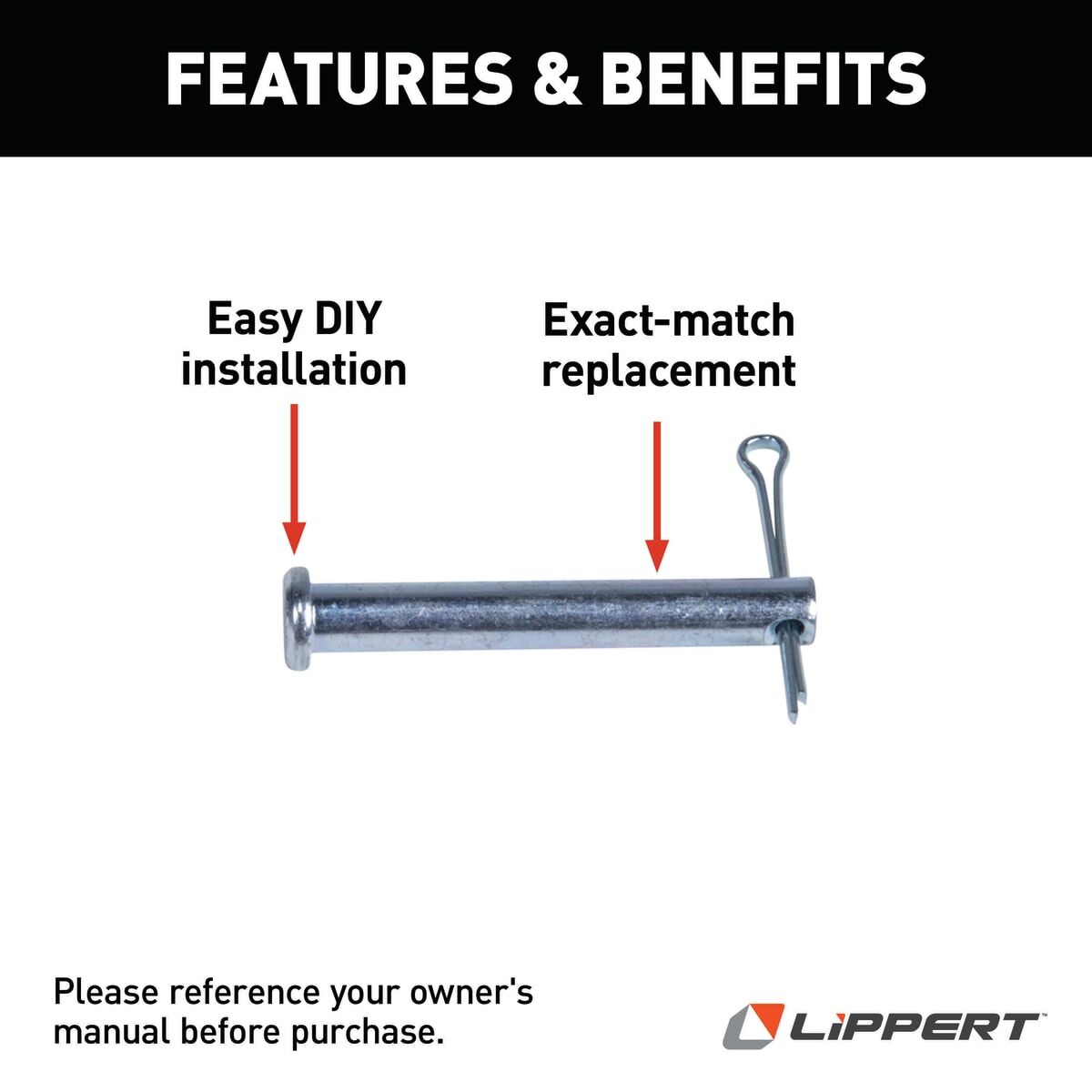 Lippert Entry Step Linkage Arm Clevis Pin, Not For Use With The 25 Series Steps - 379178