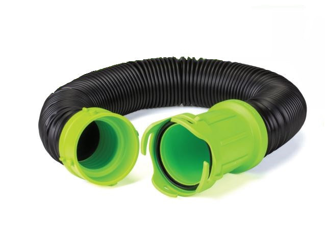 Thetford/ Norcold Sewer Hose, 5 ft Extended Length, 3 in Diameter, Black/Green - 50336