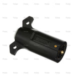 Pollak Trailer Wiring Connector, 7-Way Round Plug Side, Black - 12-706E