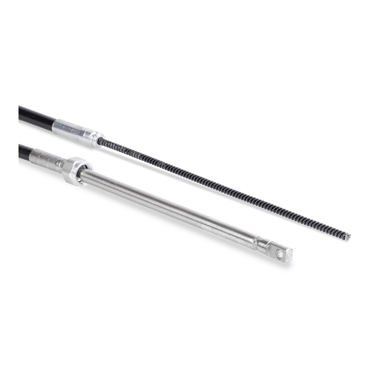 SeaStar Boat Steering System Cable, 11 ft Length, Black, Stainless Steel Output Ends - SSC6211