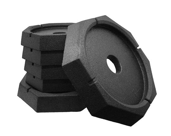SnapPad Leveling Jack Foot Pad, Fits 9 in And 12 in Round Jack ft, 11 in Diameter, Black, Set Of 6 - XTRLXSP6