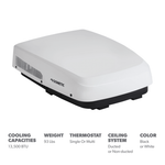 Dometic Air Conditioner, FreshJet 5, Fits 14 in x 14 in Vent Openings, 13500 BTU - FJX5457MWHCS