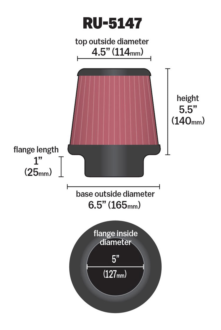 K&N Air Filter Elements RU-5147 product image 6