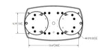 Ecco Electronic Warning Light, 15 in Length x 9 in Width x 2-1/2 in Height, Reflective And TIR Optic LED Module, Amber LED - 5590CA