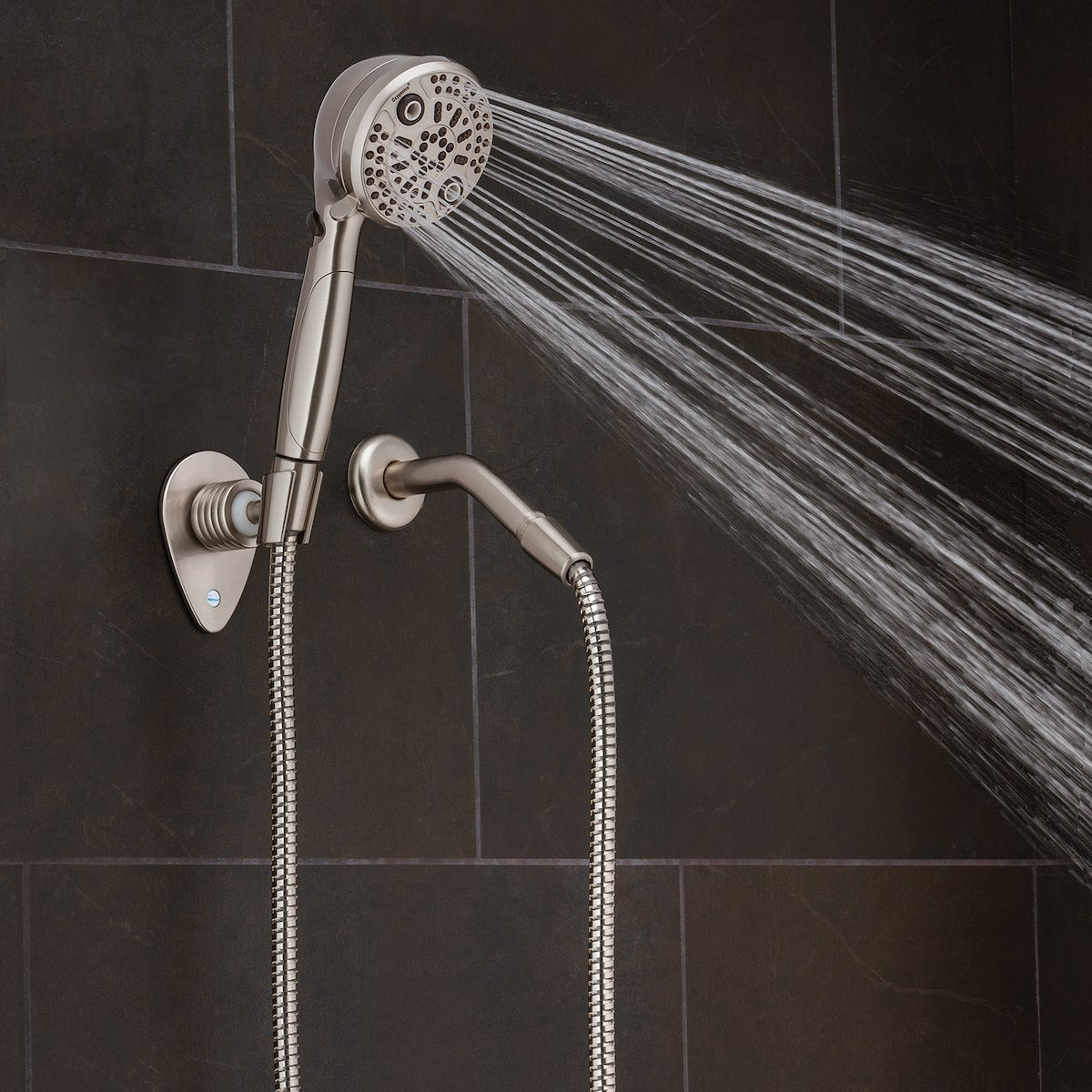 Oxygenics/ ETL Shower Head, Hand Held With 72 in Hose, With 5 Function Spray Settings, 3-3/4 in Outer Diameter - 87464