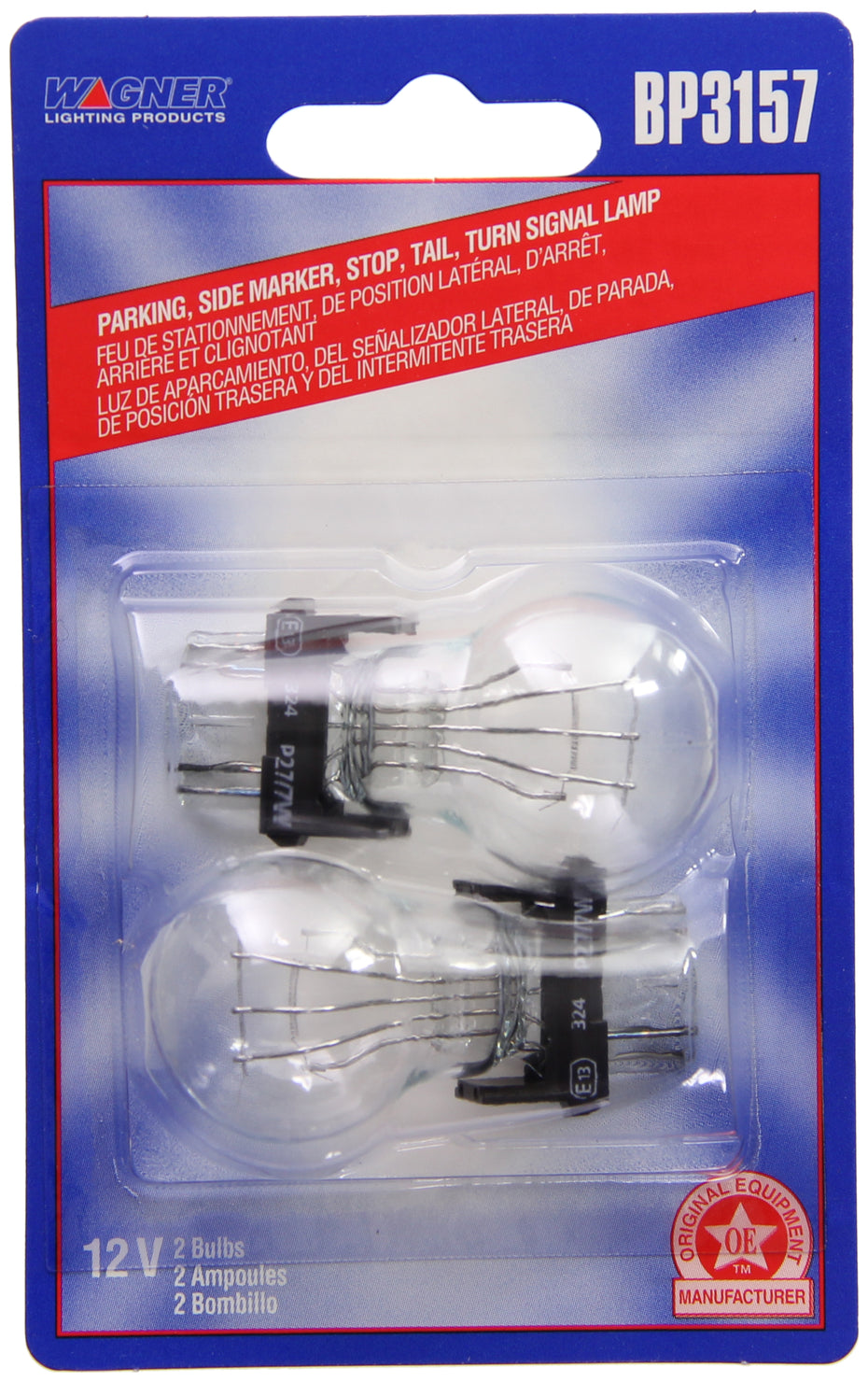 Wagner Lighting Brake Light Bulb, Standard Series, 3157, Set Of 2 - BP3157