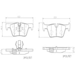 Brembo Brake Pad, FMSI Number D1613-8826, Ceramic, Set Of 4 - P06071N