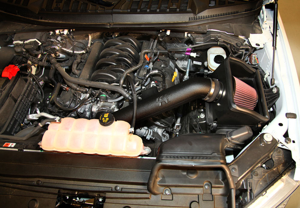 K&N Cold Air Intake, 63 Series AirCharger, Black Polyethylene Tube, Red Filter - 63-2591