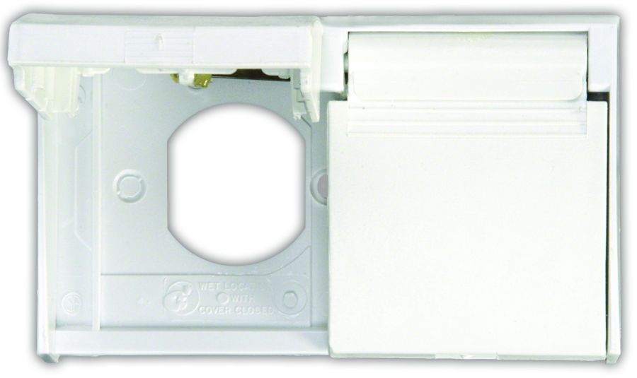 JR Products Receptacle Cover, Polar White - 47505