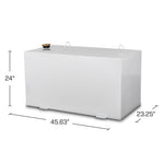 Delta Consolidated Liquid Transfer Tank, 107 gal Capacity, 23-1/4 in Length x 45.63 in Width x 24 in Height, White - 484000