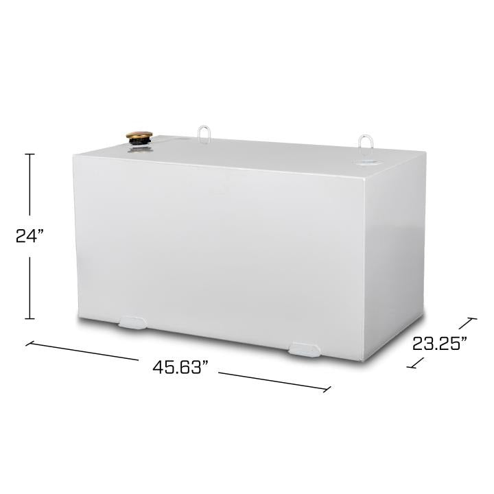 Delta Consolidated Liquid Transfer Tank, 107 gal Capacity, 23-1/4 in Length x 45.63 in Width x 24 in Height, White - 484000
