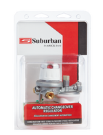 Suburban Mfg Propane Regulator, 1/4 in Inverted Flare Inlet x 3/8 in Female NPT Outlet, 160000 BTU Per Hour - 523015