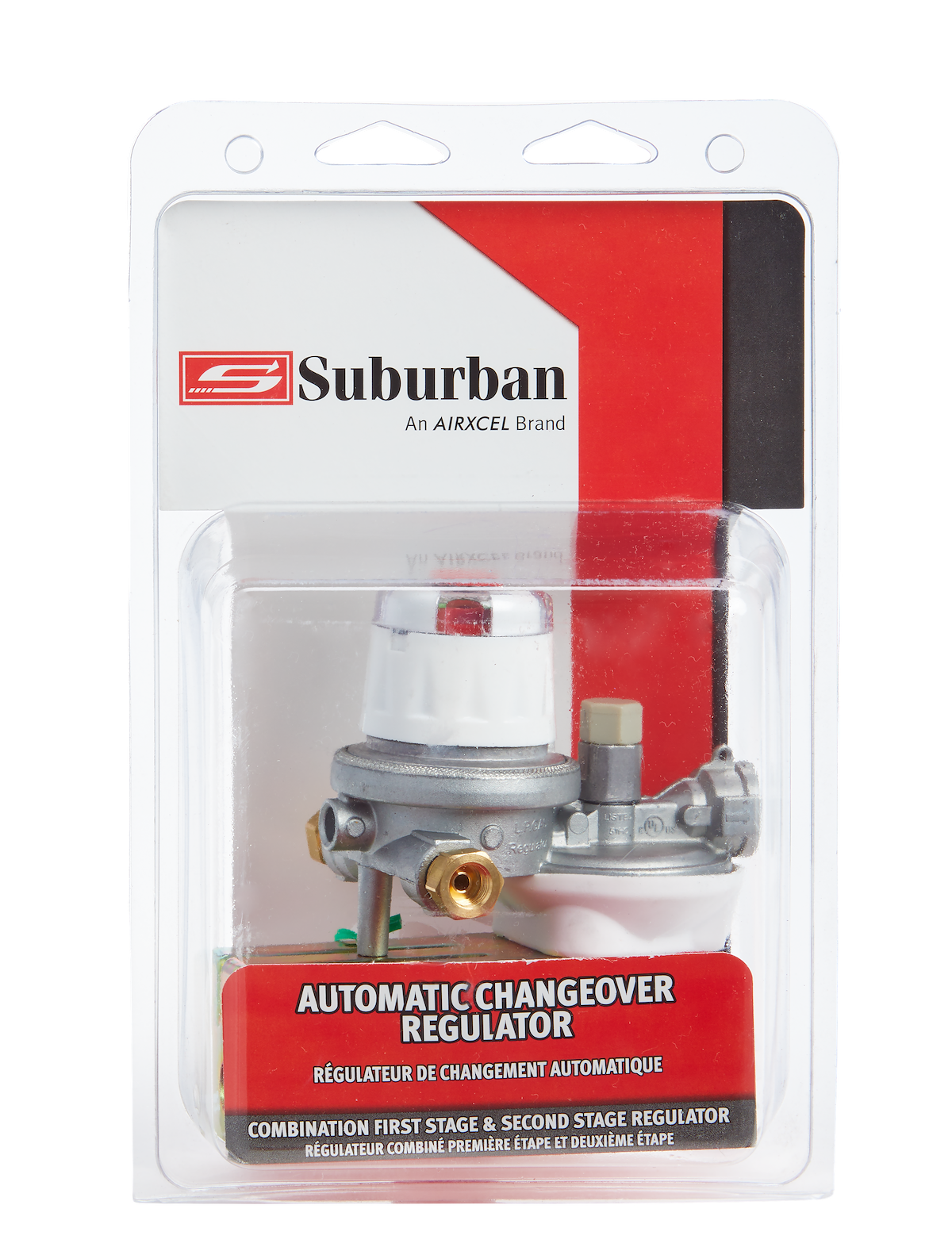 Suburban Mfg Propane Regulator, 1/4 in Inverted Flare Inlet x 3/8 in Female NPT Outlet, 160000 BTU Per Hour - 523015