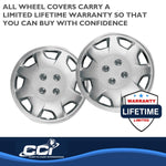 Coast2Coast Wheel Cover, 15 in, 8 Spoke, Spring Steel Clip, Set Of 4 - IWC12415S