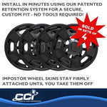 Coast2Coast Wheel Skin, 17 in, 5 Spokes, Gloss Black, Set Of 4 - IWCIMP411BLK