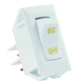 JR Products Multi Purpose Switch, 12 V, 1.125 in x 0.550 in Cutout, 1.120 in x 0.547 in (Switch) - 12585