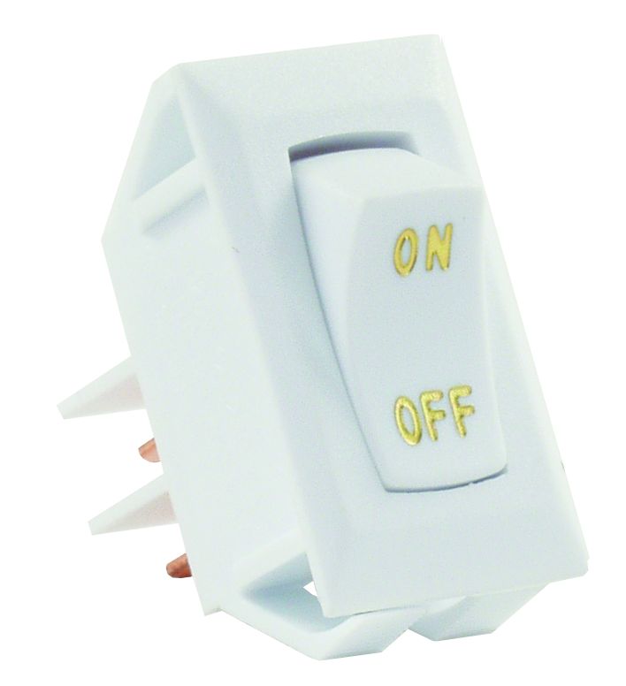 JR Products Multi Purpose Switch, 12 V, 1.125 in x 0.550 in Cutout, 1.120 in x 0.547 in (Switch) - 12585