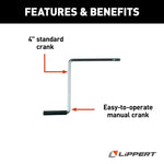 Lippert Camper Jack Crank Handle, 4 in Length - 182436