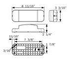 Optronics Trailer Light, LED, 8.625 in Length x 3.188 in Width x 2-1/4 in Depth, 12.8 V DC - RVSTL60S