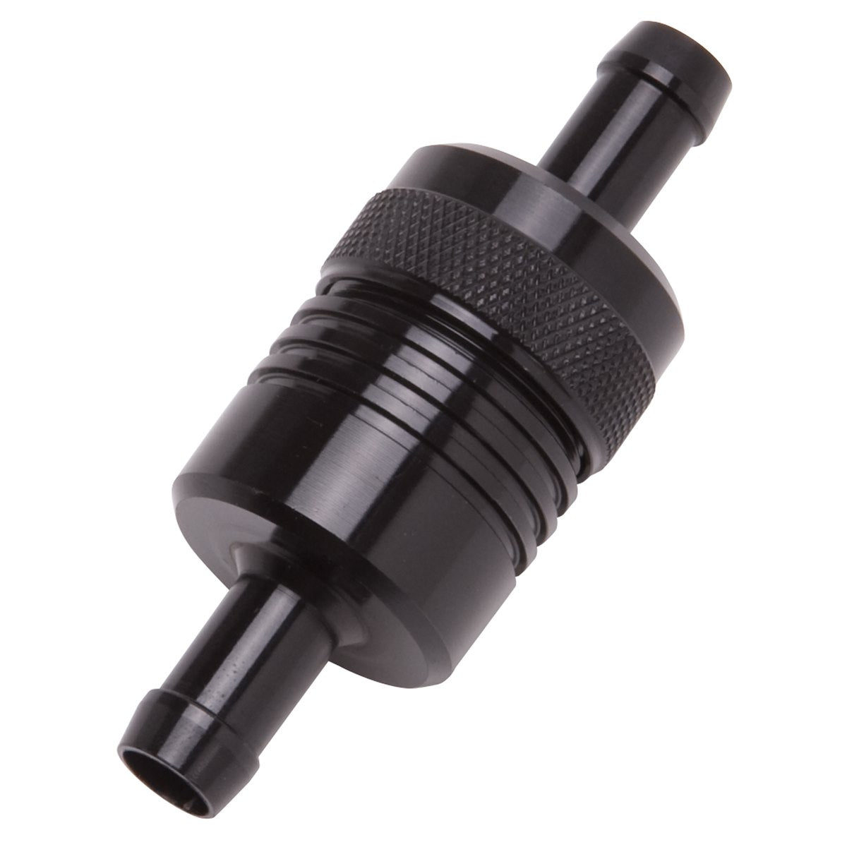 Edelbrock Fuel Filter, 3/8 in Inlet/Outlet, 40 Micron Sintered Bronze Element, 3 in Long - 8157