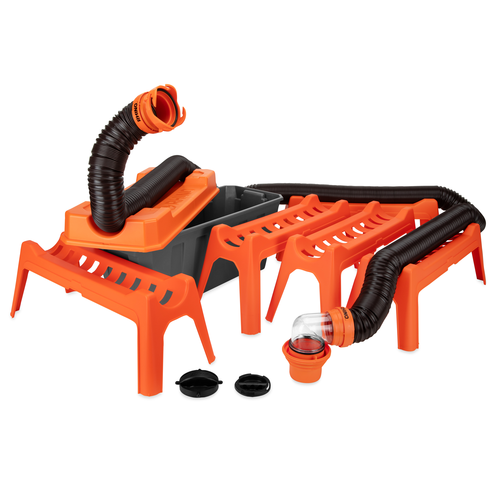 Camco Sewer Hose, 20 ft Hose Length, Black/Red - 43075