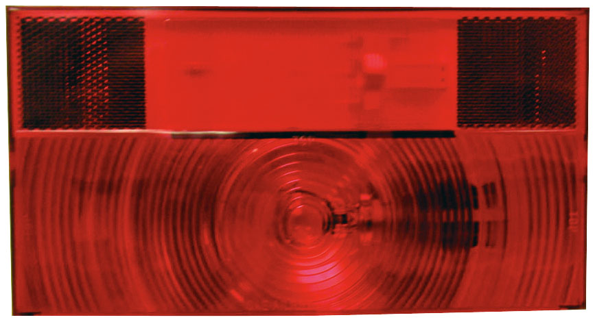 Peterson Manufacturing Trailer Light, Incandescent Bulb, Red, 8-9/16 in Length x 4-5/8 in Width - V25911