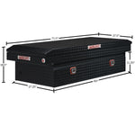 Weather Guard Tool Box, Gloss Black, Aluminum, 27-1/2 in Length x 72 in Width x 18-1/2 in Height - 117-5-04