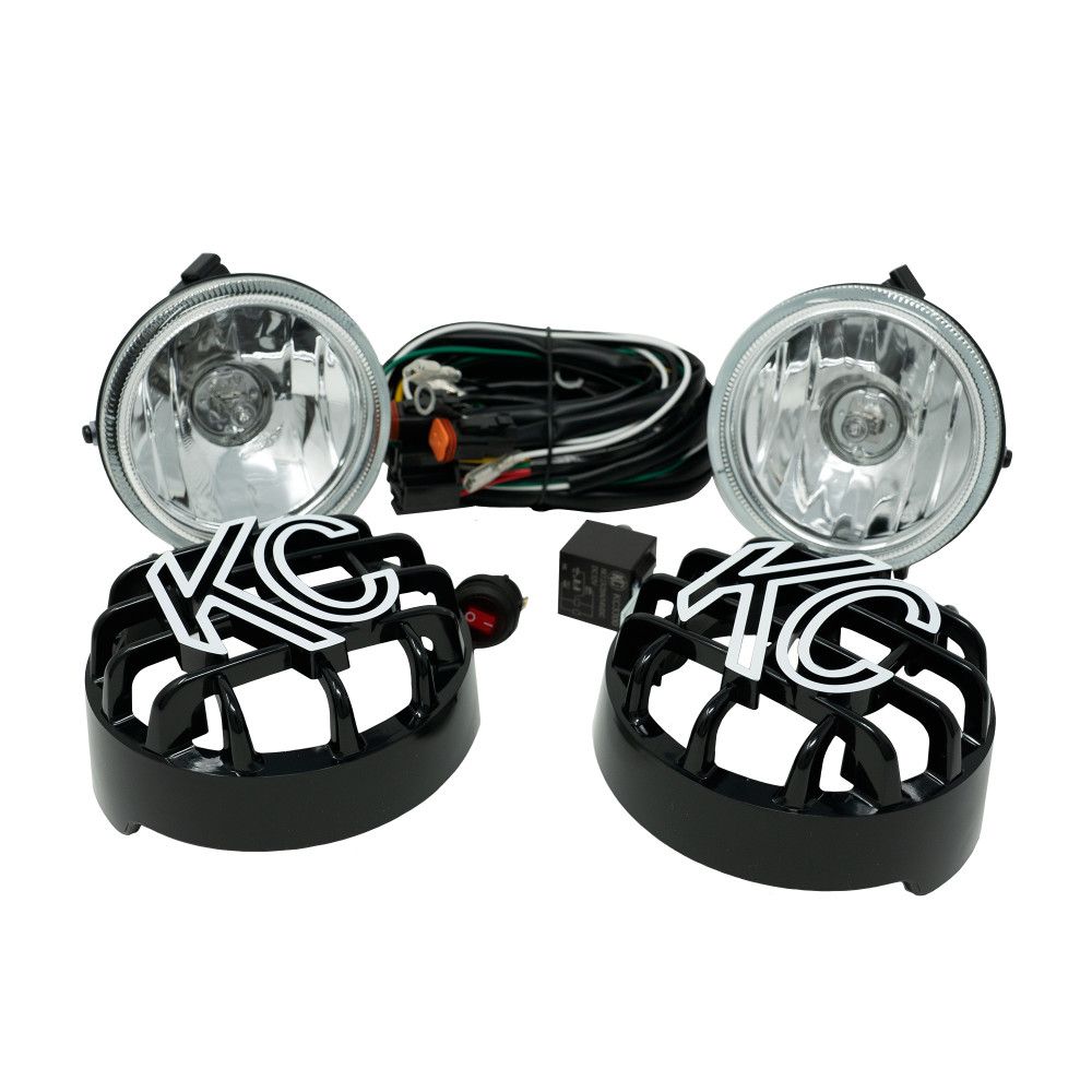 KC HiLiTES Driving/Fog Light, Rally 400, H3 Halogen Clear Bulb, 4 in Round, Set Of 2 - 0490