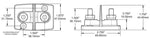 Blue Sea Busbar Stud, 5/16 in-18 Thread Size, 48 V, With Black And Red Cover - 2016-BSS