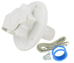 Valterra Fresh Water Inlet, 1/2 in Male Pipe Thread Inside Connection, 2-3/4 in Flange, 2-3/4 in Overall Diameter - A01-0168VP