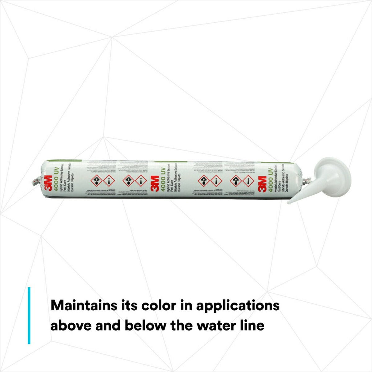 3M Adhesive Sealant, 3M 4000 UV Fast Cure, Used To Bond Aluminum/Wood/Gelcoat And Fiberglass, 600 Milliliter - 05508